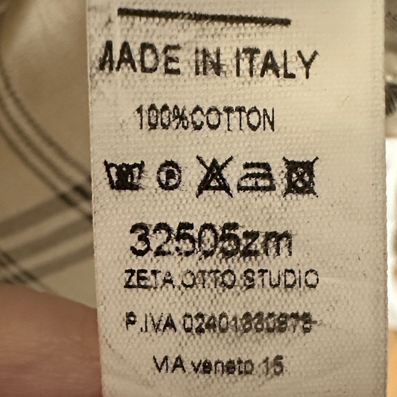 Zeta Otto Plaid Check Women’s Shirt Dress Lagenlook Oversized Made in Italy - Picture 4 of 5